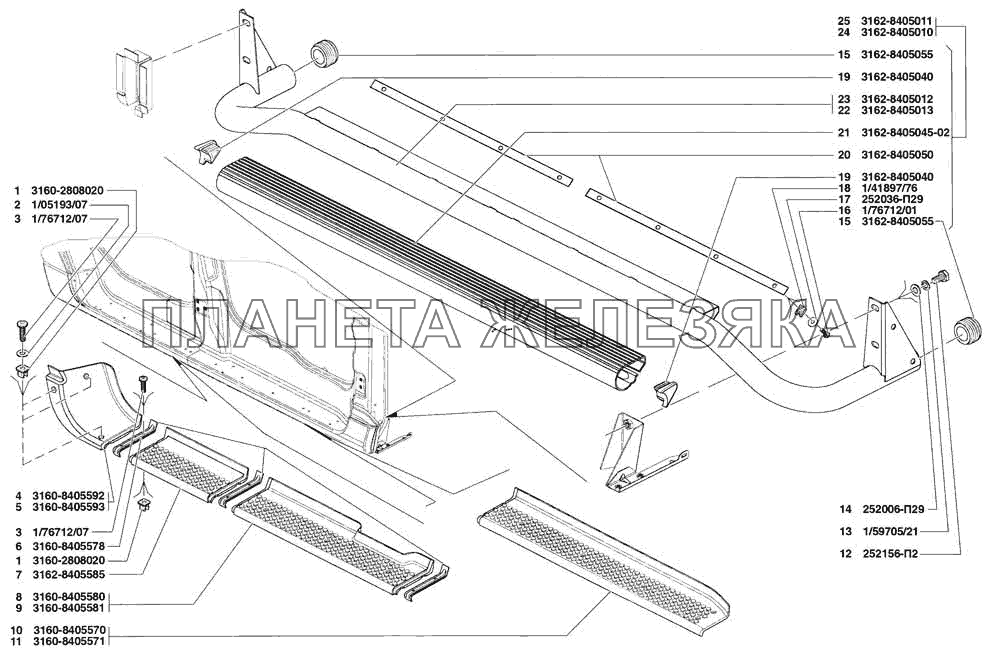 Чертеж полки уаз патриот